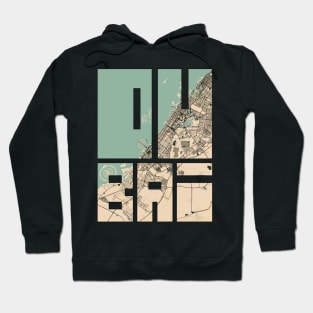 Dubai, UAE City Map Typography - Vintage Hoodie